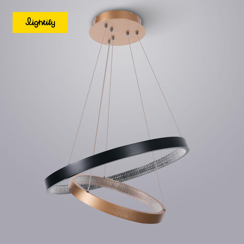 Double Ring-black & gold